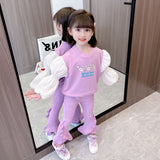Kid Baby Girl Suit Rabbit Print Spring 2 Pcs Set