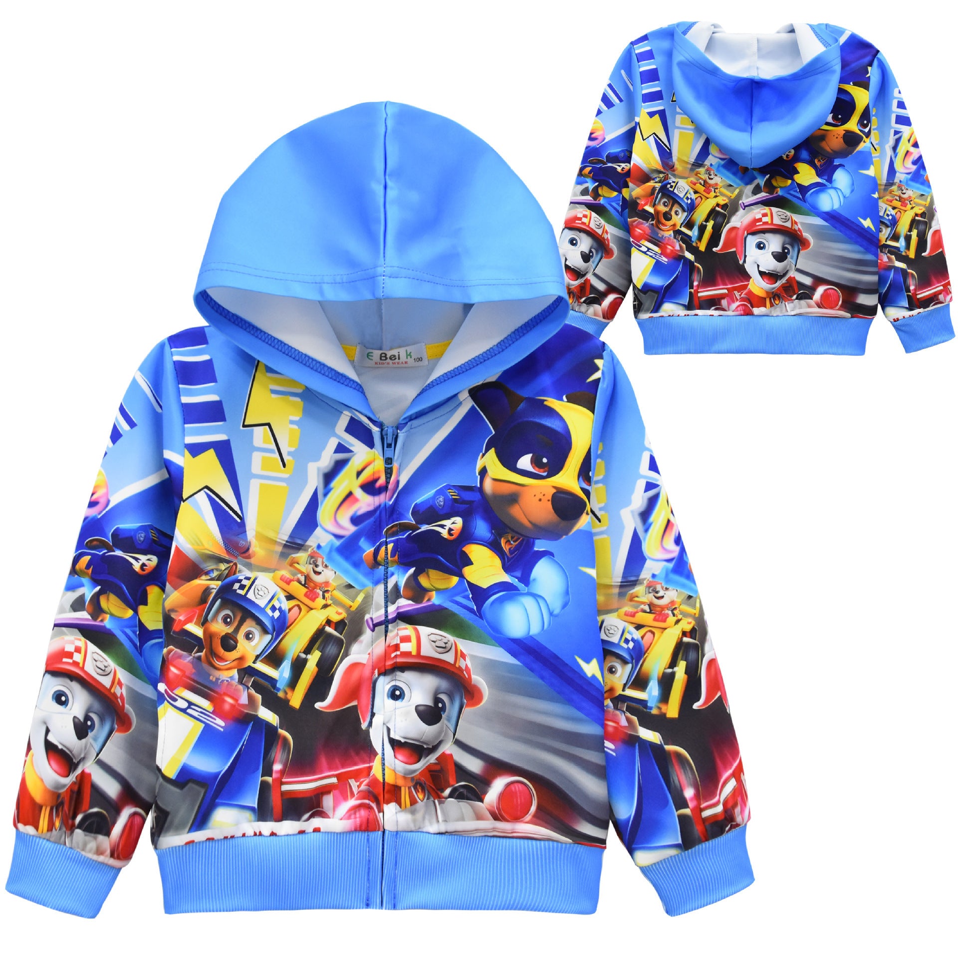 Kid Boy Dog Patrol Team Woof Zipper Cartoon Coats