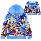 Kid Boy Dog Patrol Team Woof Zipper Cartoon Coats