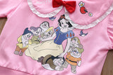 Kid Baby Girl Doll Collar Cute Snow White Print T-shirt