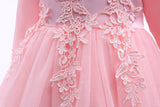 Kid Girls Awning Mesh Embroidery Princess Flower Dress