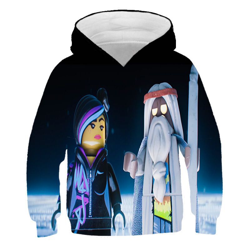 Kids 3D Print Cartoon Loose Long Sleeves Hoodie