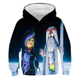 Kids 3D Print Cartoon Loose Long Sleeves Hoodie