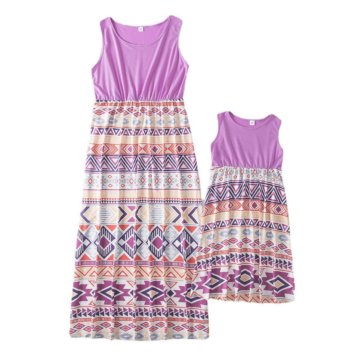 Family Matching Mother- Daughter Floral Print Dresses