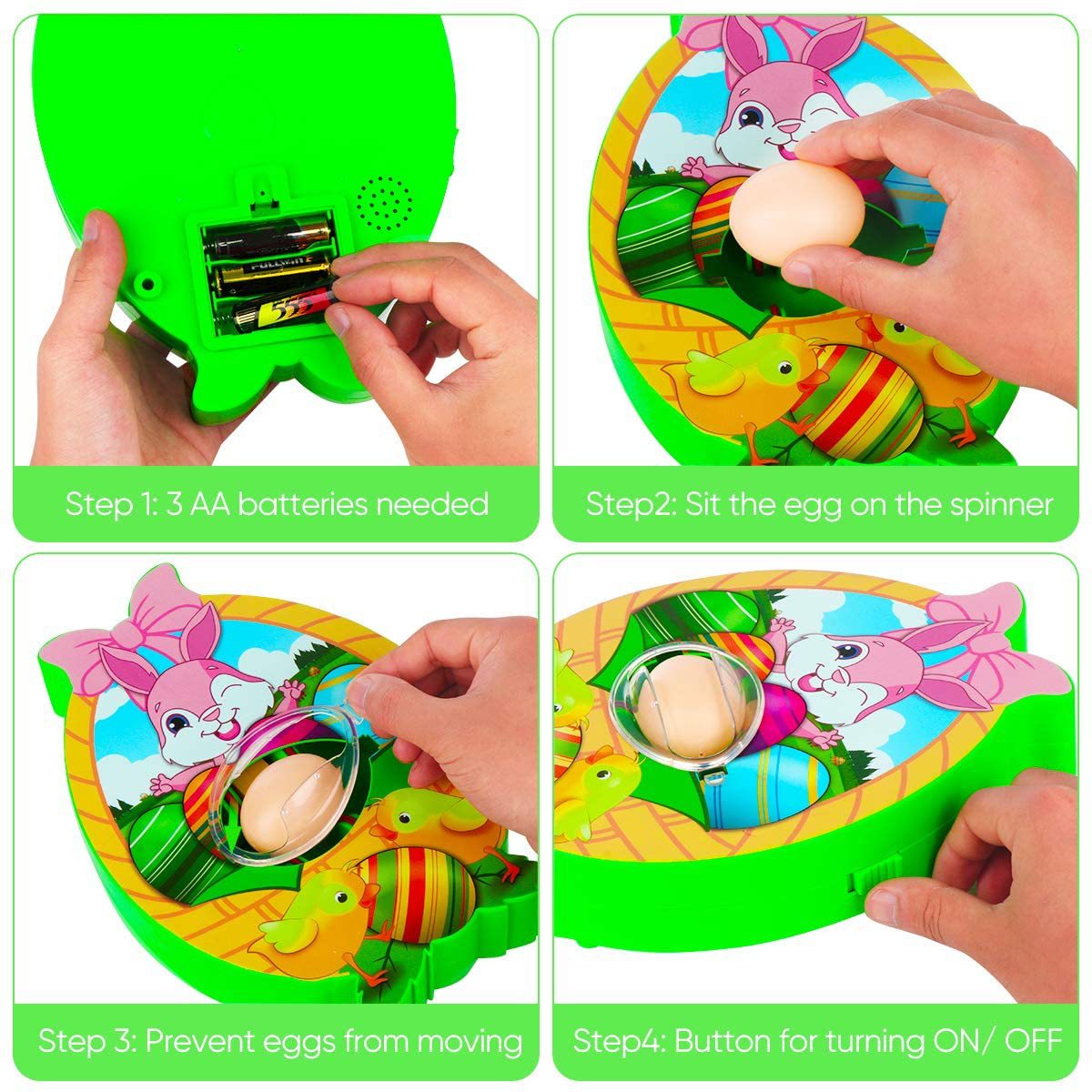 DIY Kid Toy Gift Hand-painted Set Electric Rabbit Easter Egg Drawing Machine