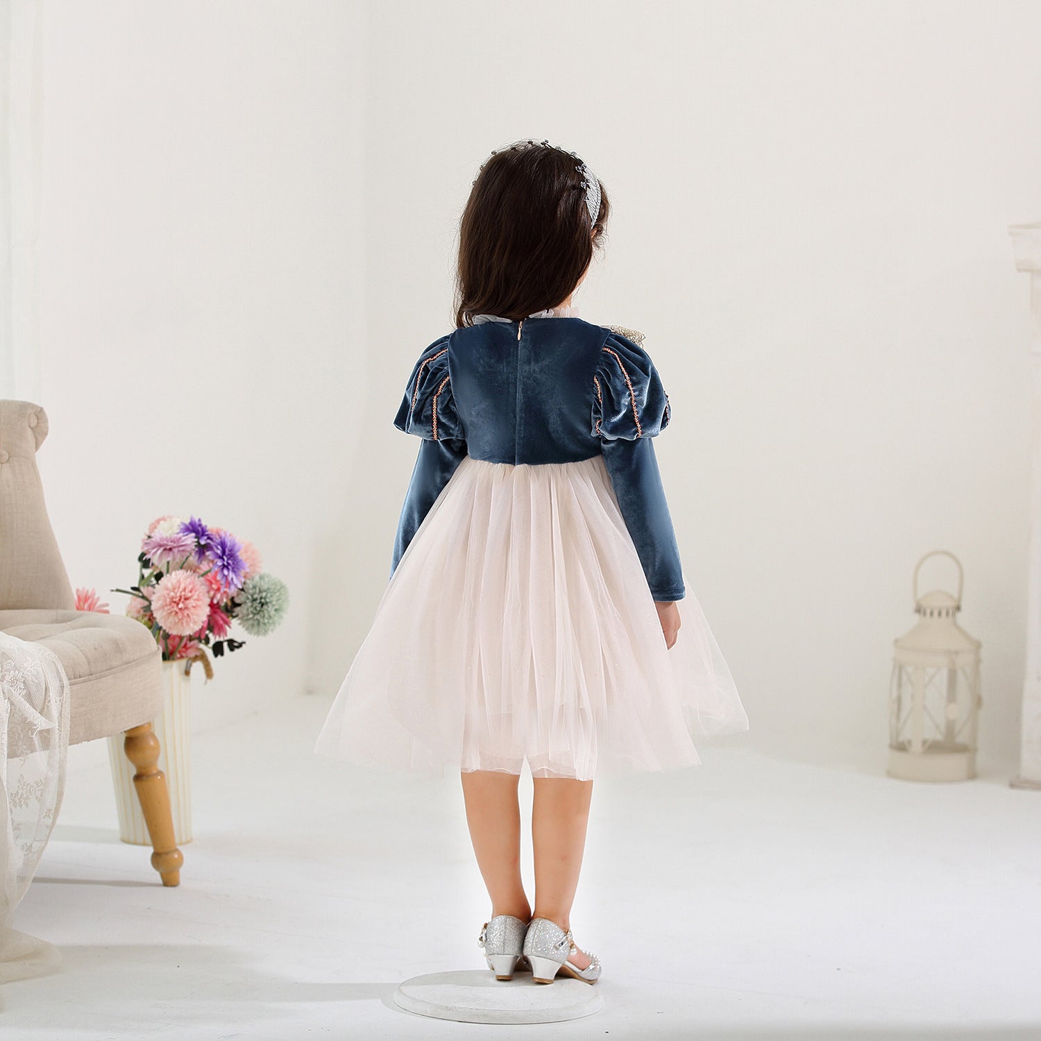 Kid Baby Girl Puffy Western Style Dress