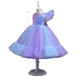 Kid Baby Girls Princess Sequins Rainbow Dress