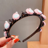 Kid Girl Braided Headband Clip Cute Cartoon Headwear
