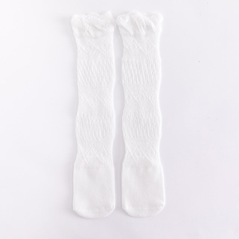 Baby Girls Cute Knee Bows Cotton Breathable Soft Non-slip Long Socks