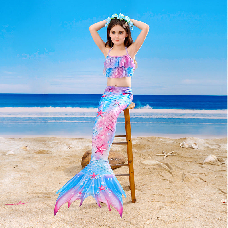 Kid Girl Mermaid Tail Spring Swimsuit