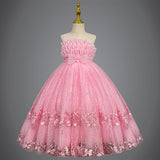 Kid Girl Princess Summer Flower Show Host Pompous Piano Performance Dresses