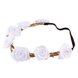 Kid Ball Hair Gold Leaf Headband Wedding Rose Headwear