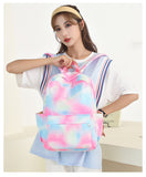 Kid Gradient Rainbow School Bag Large Capacity Backpack 3 Pcs Sets