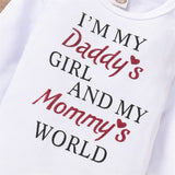 Baby Girl Set Valentine's Day Love Letter 3 Pcs Sets