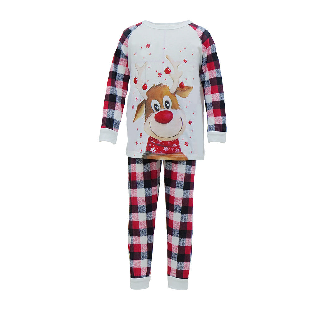 Family Home Spring Autumn Mother-daughter Deer Printed Christmas Pajamas