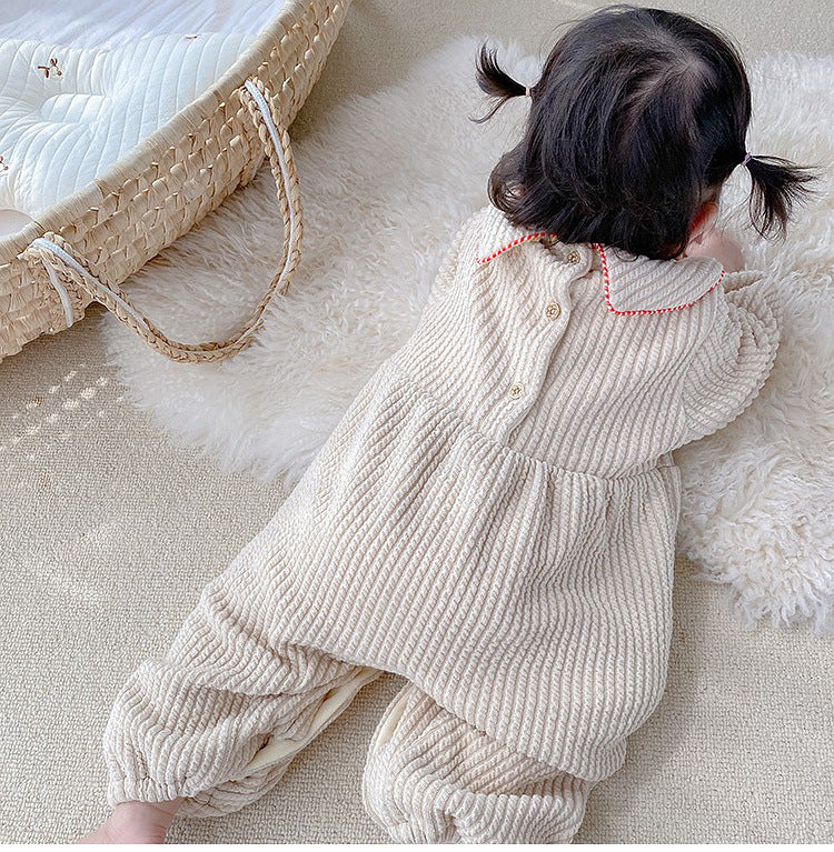 Baby Girl Onesie Little Princess Velvet Thickened Climbing Rompers