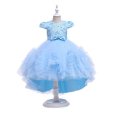 Kid Baby Girl Princess Trailing Wedding Shampong Gauze Host Dresses