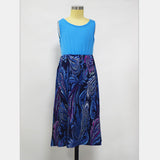 Family Mathcing Phoenix Tail Sleeveless Parent-child Long Dress