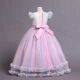 Kid Girls New Princess Long Summer Piano Performance Dresses