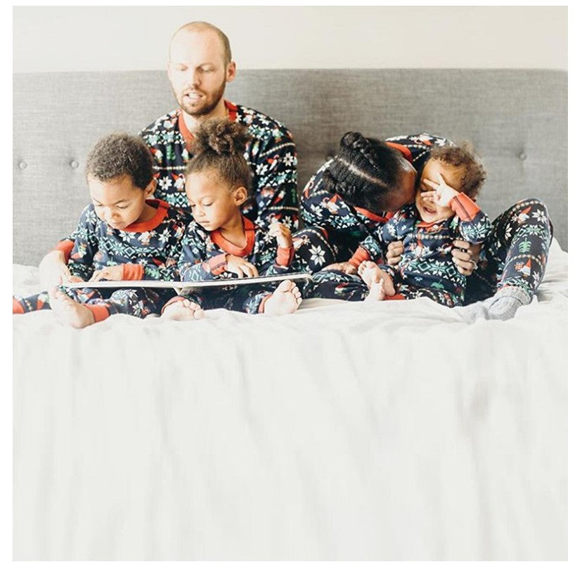 Family Christmas Parent-child Home Set Pajamas