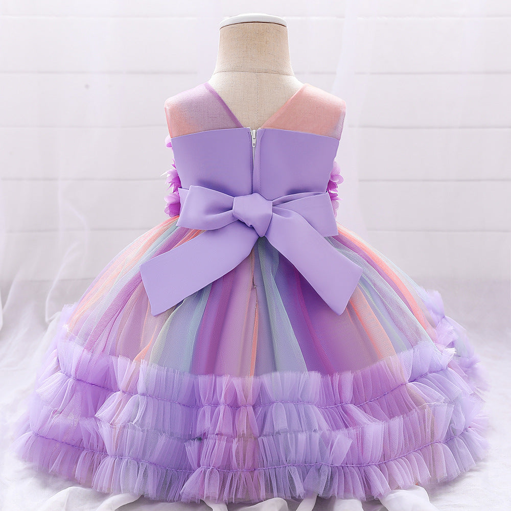 Kid Baby Girl Birthday Princess Wedding Dress