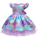 Kid Baby Boy Embroidered Ball Pattern Christmas Fluffy Flower Dress