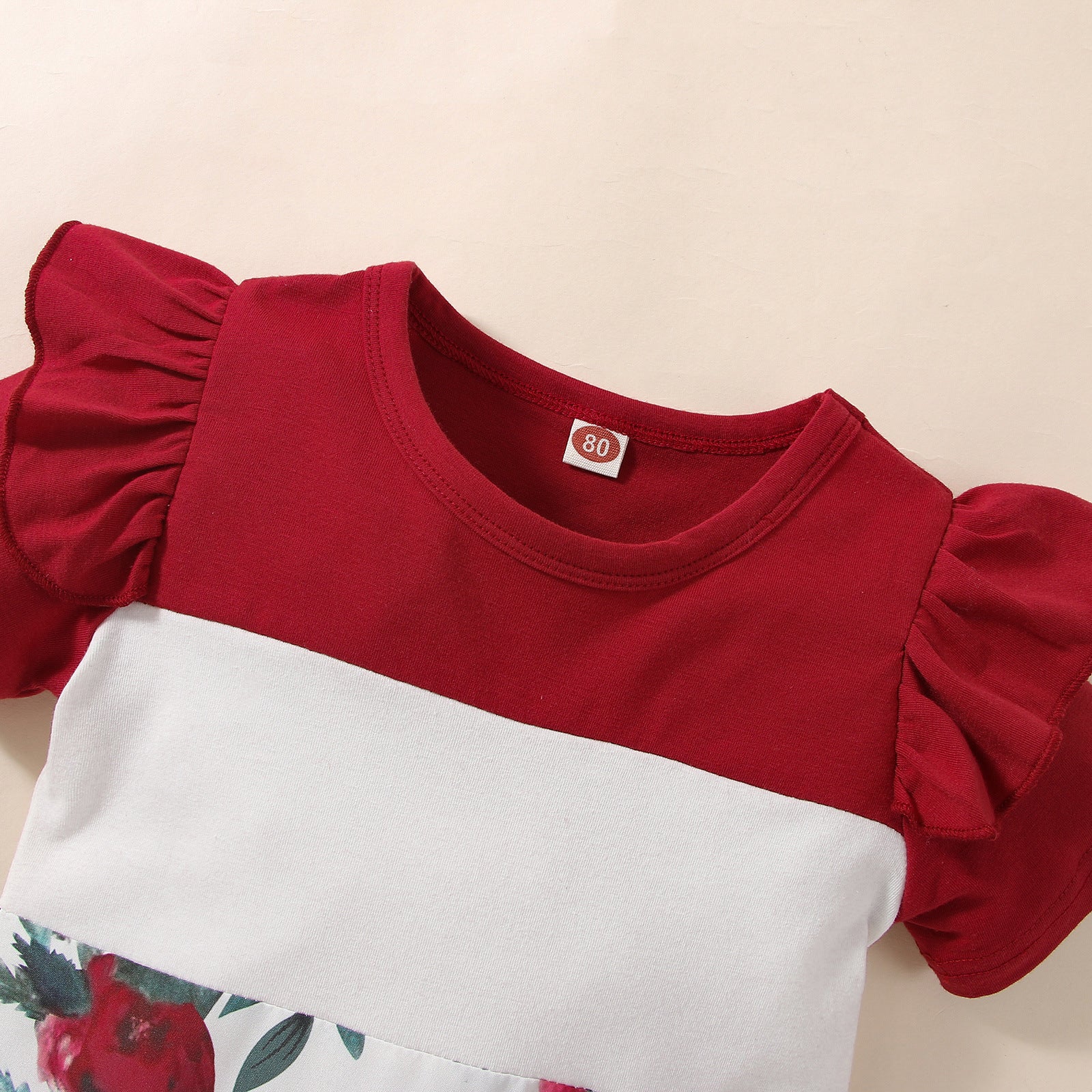 Baby Boy Mosaic Printed One-piece Climbing Romper 2 Pcs Sets