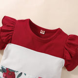 Baby Boy Mosaic Printed One-piece Climbing Romper 2 Pcs Sets