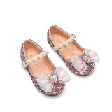 Girls New Dress Sequin Crystal  Soft Sole Pearl Magic Stick Cute Shoes