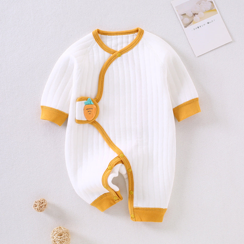 Baby Autumn Winter Warm Butterfly Nascent Cotton Rompers