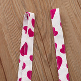 Baby Girl New Valentine's Day Love Printed Halter 3 Pcs Set