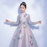 Kid Girl Princess Show Piano Performance Host Dress