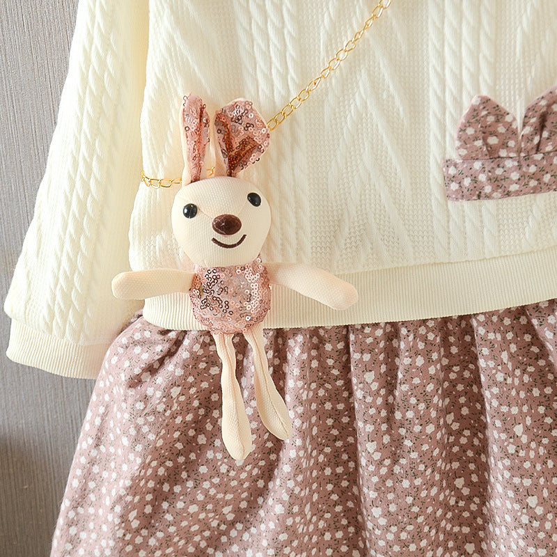 1-6Y Kid Baby Girl Cute Bunny Sets 2 Pcs