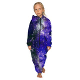 Kid Boy Girl Jumpsuit Loose Sky Digital Printed Zipper Rompers