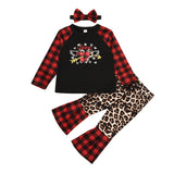 Kid Baby Girls Spring Valentine's Day Long Sleeve 3 Pcs Sets