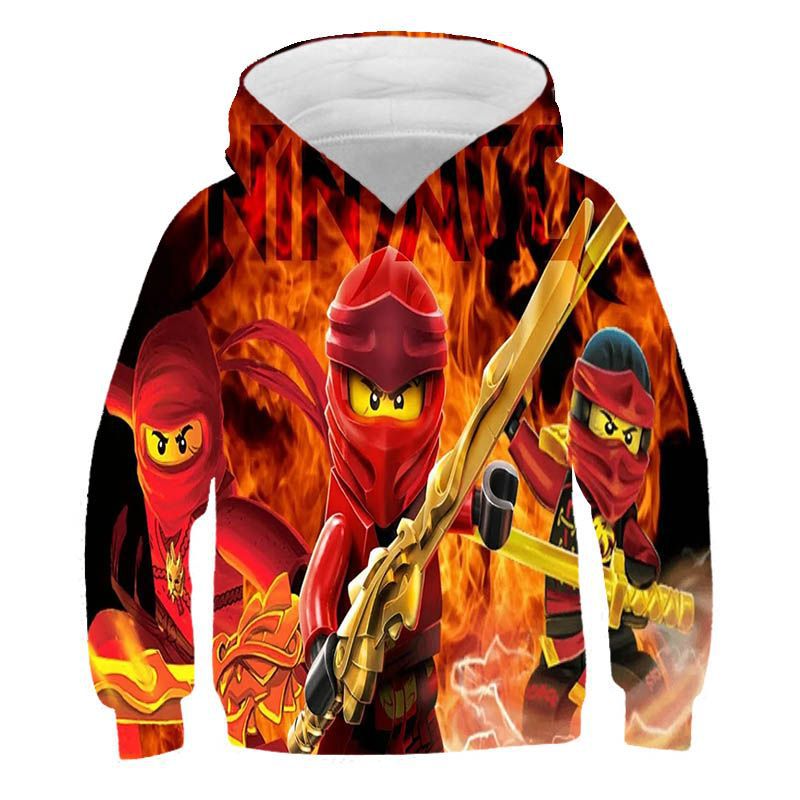 Kids 3D Print Cartoon Loose Long Sleeves Hoodie