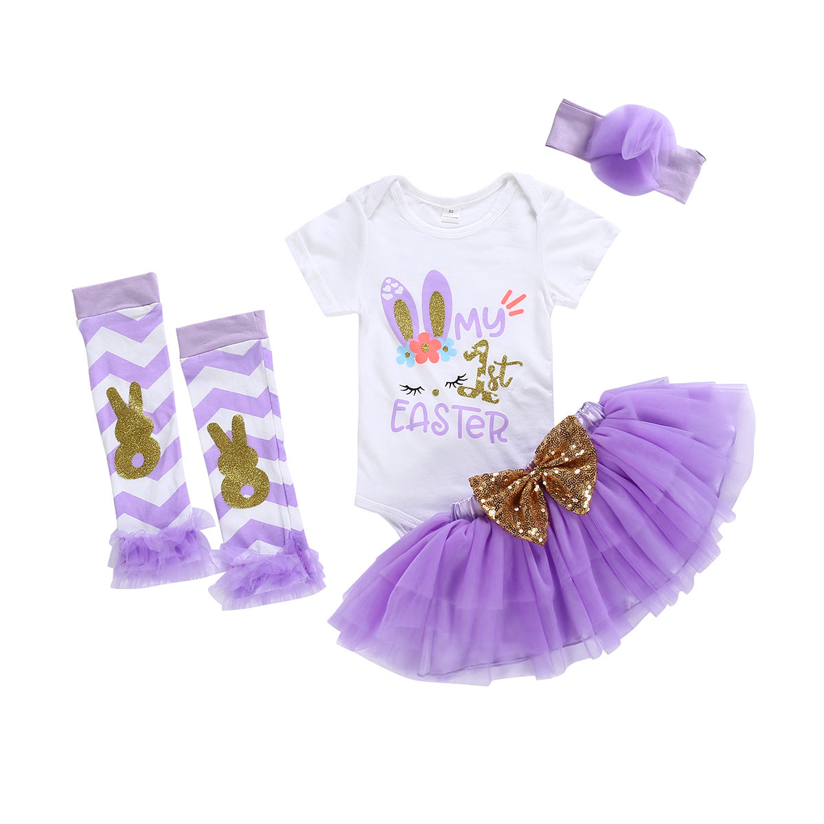 Easter Baby Suit Haki Set 4 Pcs