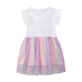 Kid Baby Girl European Short Sleeve Knitted Unicorn Dresses