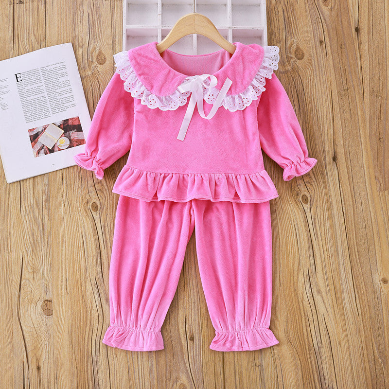 Kid Baby Girl Sleepwear Long Sleeve Homewear Nightgown Pajamas