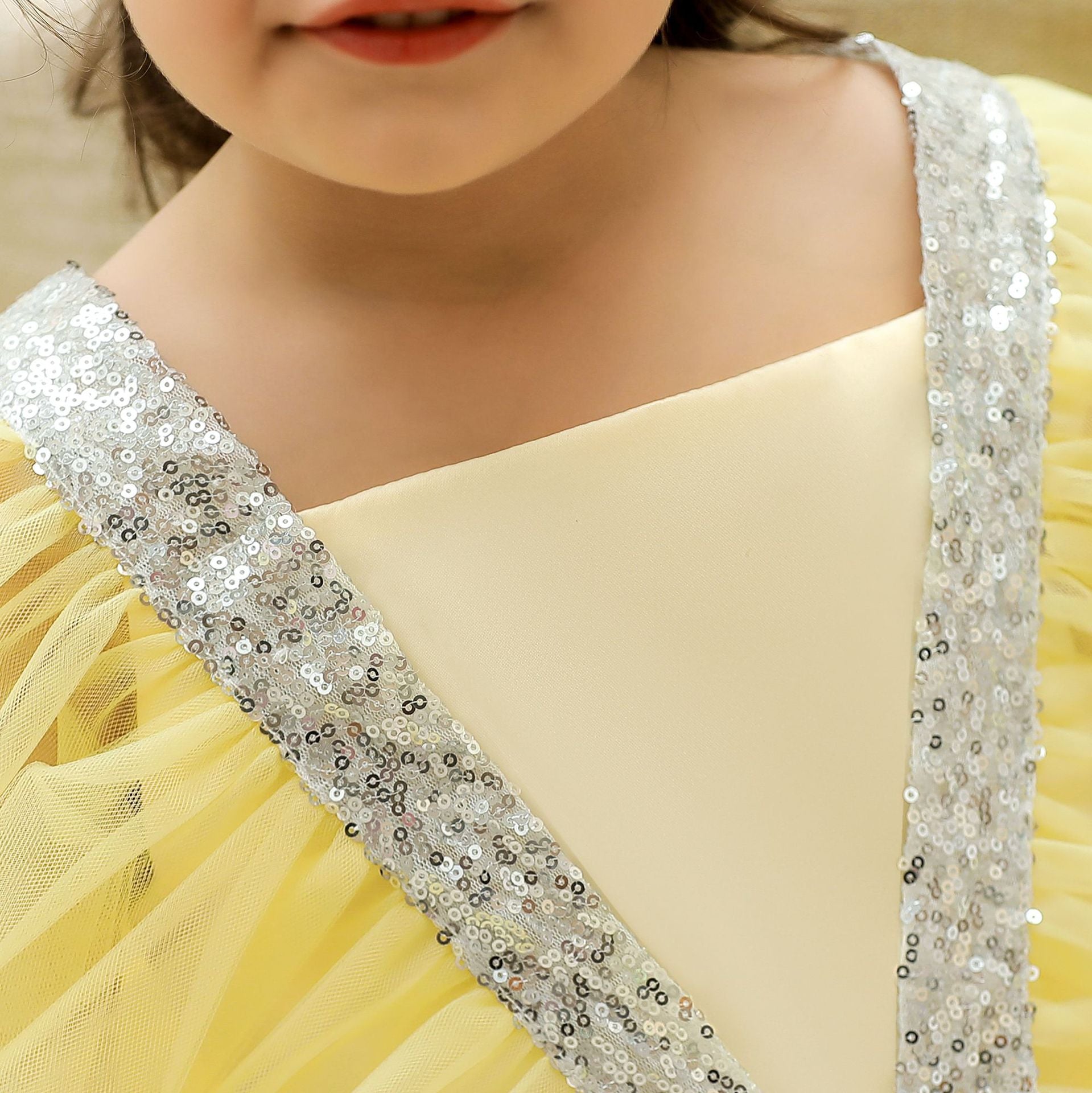 Kid Baby Girl Flying Sleeve Gauze Princess Birthday Dress