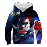 Children Kid Teens 3D Wilderness Brawl Fighting Crew Neck Hoodie