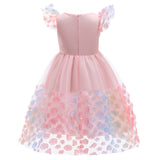 Kid Baby Girls Summer Embroidery Mesh Flower Princess Dresses