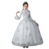 Kid Girls Plush Thickened Flower Wedding Dresses