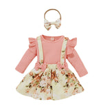 Baby Girls Spring Long Sleeve Pit Stripe 2 Pcs Set