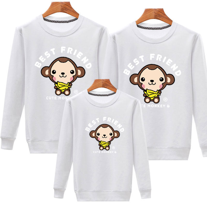 Family Matching Spring Autumn Parent-child Animal Plush Hoodie