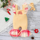 Baby Girl Sleeveless Jumpsuit Christmas Long Legs Pants