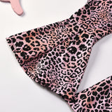 Girl Suit Love Valentine's Day Short Sleeve Leopard Print 2 Pcs Sets