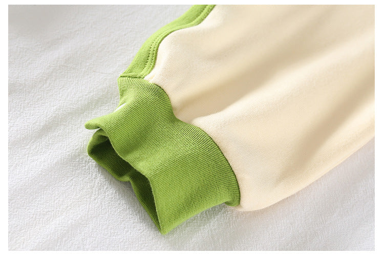 Baby Girl One-piece Autumn Winter Frothed Cartoon Pajamas