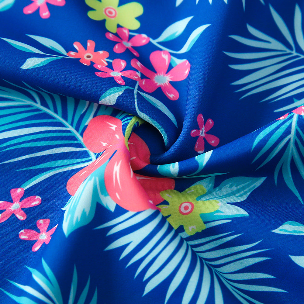 Kid Girls Swimsuit Ruffled One-piece Soaking Spring Beachwear