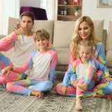 Family Matching Parent-child Christmas Tie-dye Suit Pajamas